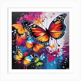 Colorful Butterflies 67 Art Print