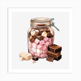 Jar Of Marshmallows 6 Art Print