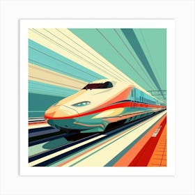 High Speed Train Art Print