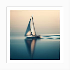 Abstract, A Sailing boat Art Print