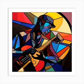 Blues Musician 1 Art Print