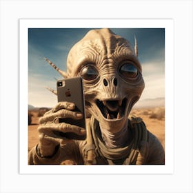 Alien Selfie Art Print