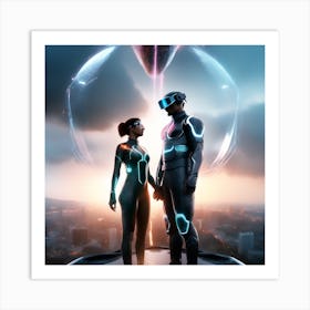 Futuristic Couple 93 Art Print