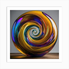 Spiral Glass Sculpture 2 Art Print