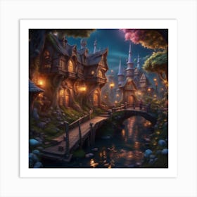 Fairytale Village Art Print