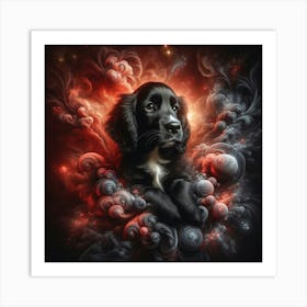 Dog In The Clouds Art Print