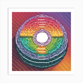Rainbow Cd Art Print