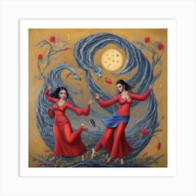 'Dance With The Moon' Art Print