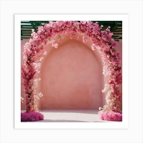 Pink Wedding Arch 3 Art Print