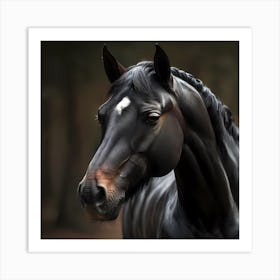 Black Horse 4 Art Print