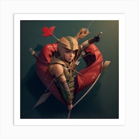 Arrows In The Heart Art Print