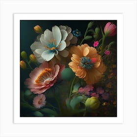 Flowers In A Vase 6 Art Print