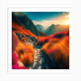 Sunrise In The Mountains 41 Art Print