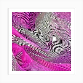 Abstract Painting pink and black Art Print