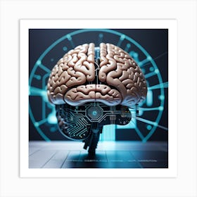 Artificial Intelligence Brain 11 Art Print