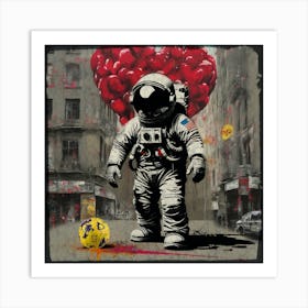 Street soccer Art Print