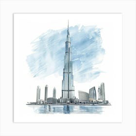 Burj Khalifa 2 Art Print