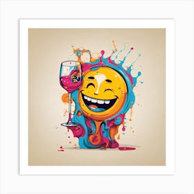 Emoji Wine Art Print