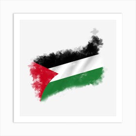 —Pngtree—Palestine Flag Transparent Paint Brush Art Print