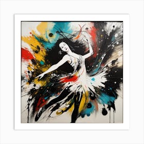 Abstract Ballerina Art Print