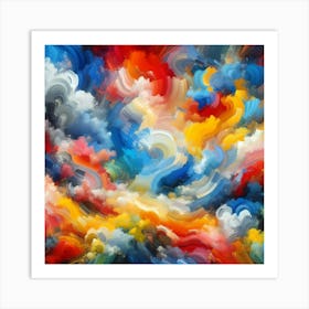 Abstract Of Colorful Clouds Art Print