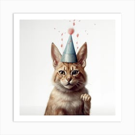 Birthday Cat Art Print