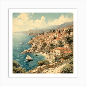 Village By The Sea Art Print