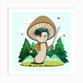 Levi Mushroom Art Print