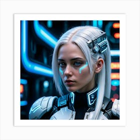 Futuristic Girl 34 Art Print