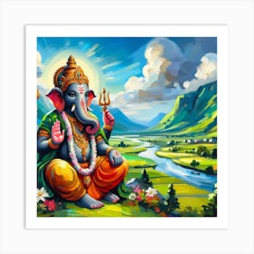 Ganesha Painting Art Print