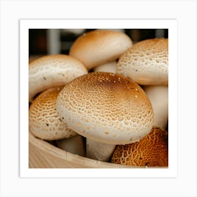 Mushrooms In A Bowl Art Print