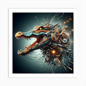 Crocodile Head 1 Art Print