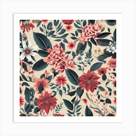 Floral Pattern 3 Art Print