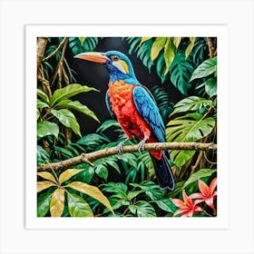 Bird In The Jungle 1 Art Print