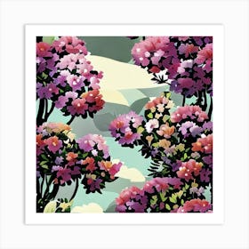 Floral Landscape Art Print