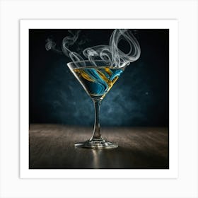 Smoke In A Martini Glass Art Print