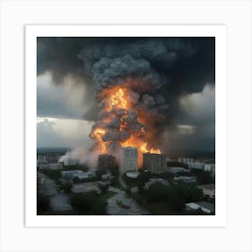 Explosion In The City Art Print