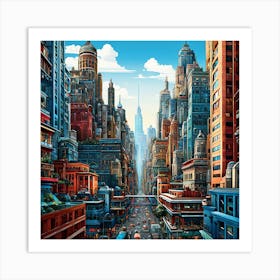 Futuristic City art print 1 Art Print