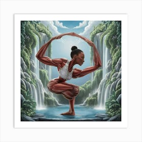 Ethereal Yoga Strength In Nature Art Print