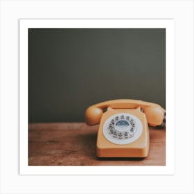 Orange Telephone Art Print