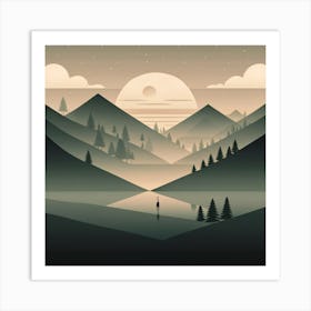 Landscape Painting 10 Art Print