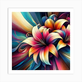 Abstract Flower Painting 2 Art Print