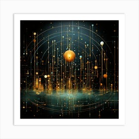 Futuristic Abstract Background Art Print