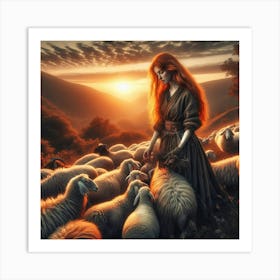 Shepherdess Art Print