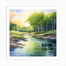 Landscape Painting 5 Art Print