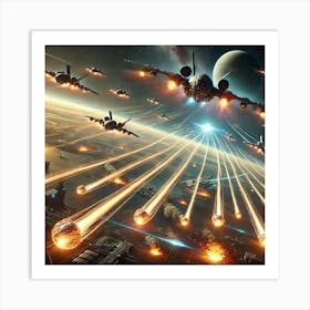 Phoenix Class Bombers Coordinated Strikes Art Print