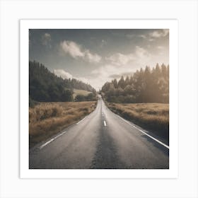 Empty Road Art Print