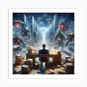 Futuristic Cityscape Art Print