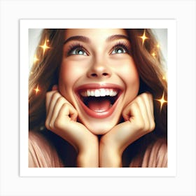 Smiling Young Woman Art Print