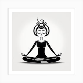 Meditating Woman Art Print